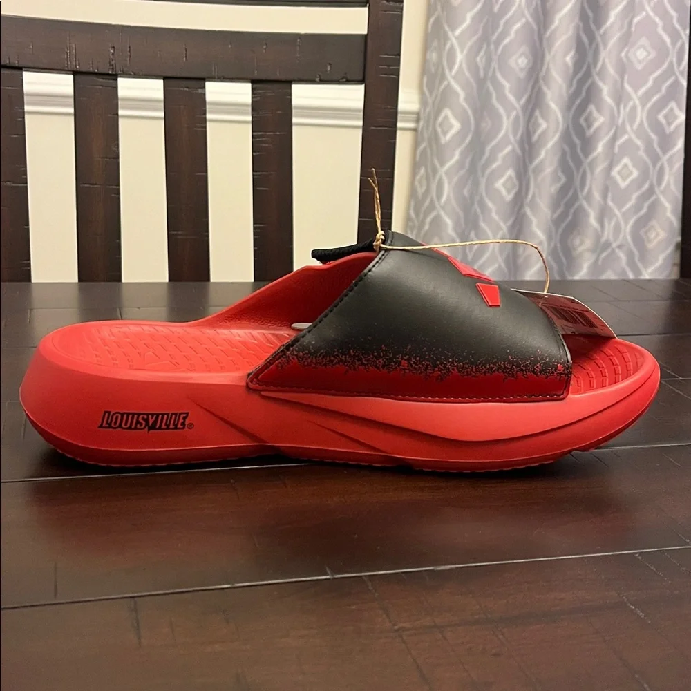 Adidas Lightblaze Louisville Cardinals Slides Sandals Shoes IH7116 Mens Size 10